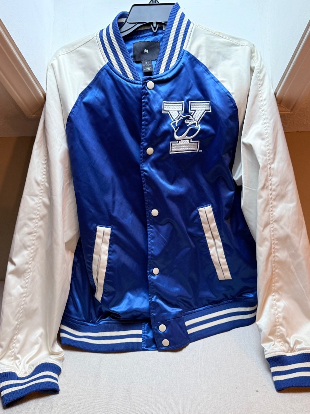 H&M Yale University Satin Varsity Collegiate Jacket